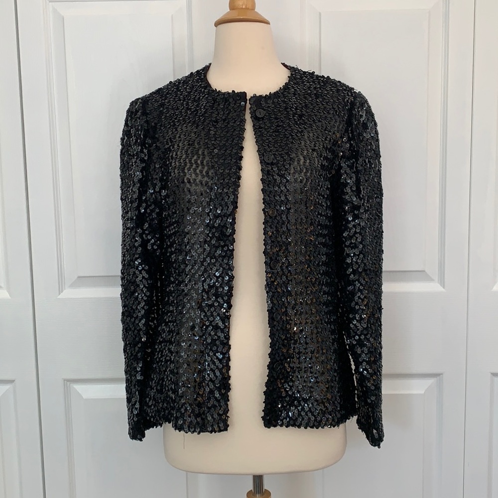 Vintage black sequined blazer